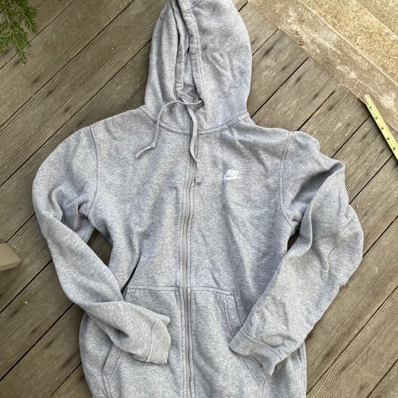 nike grey zipper hoodie